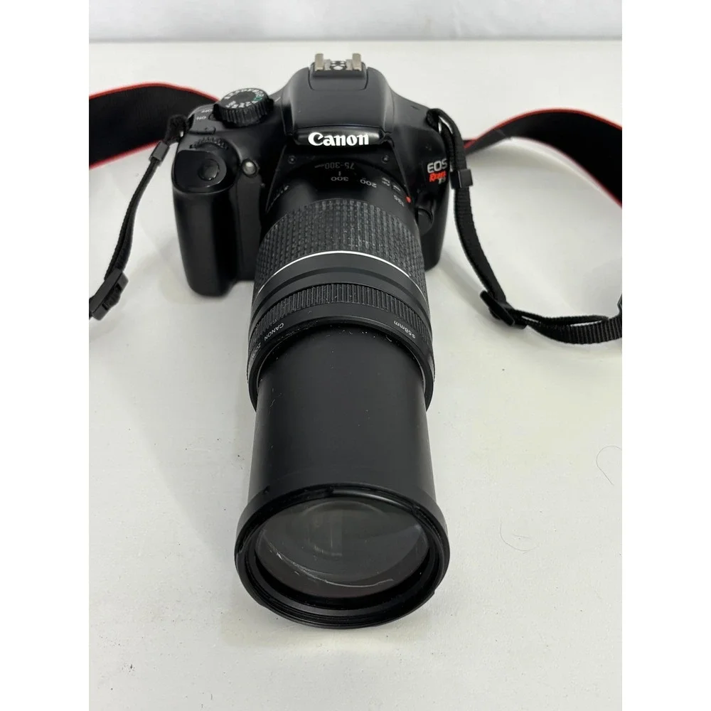 Canon EOS Rebel T3 12.2 MP DSLR Camera W/Telephoto Zoom Lens & Battery Black